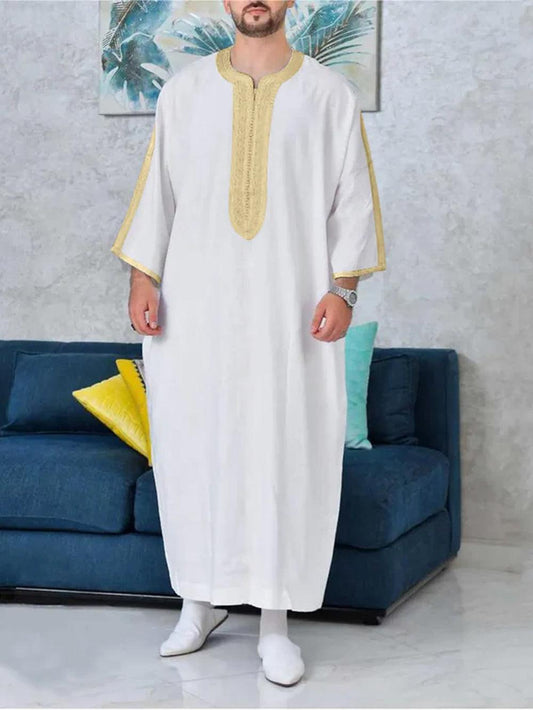 Caftan Blanc Moderne pour Homme