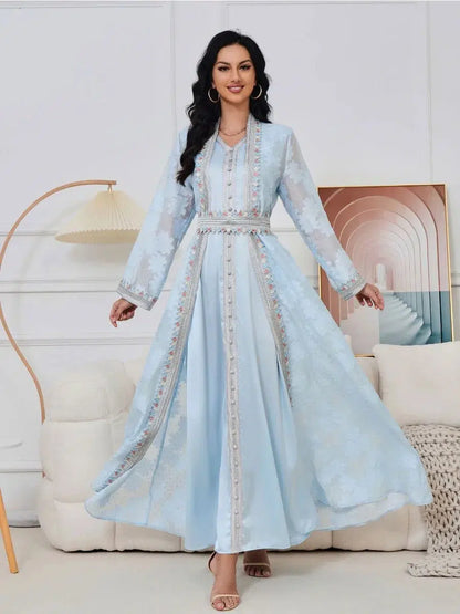 Caftan Bleu Clair Marocain