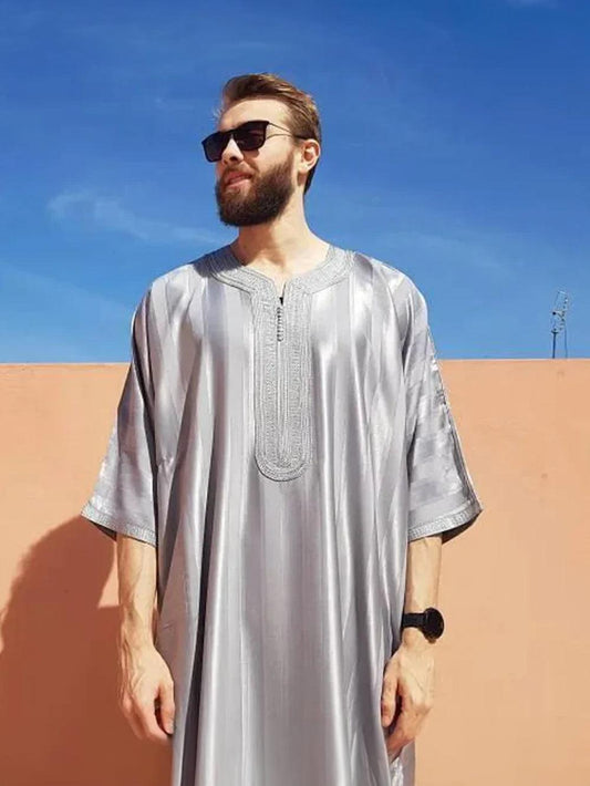 Caftan Gris Algérien Homme