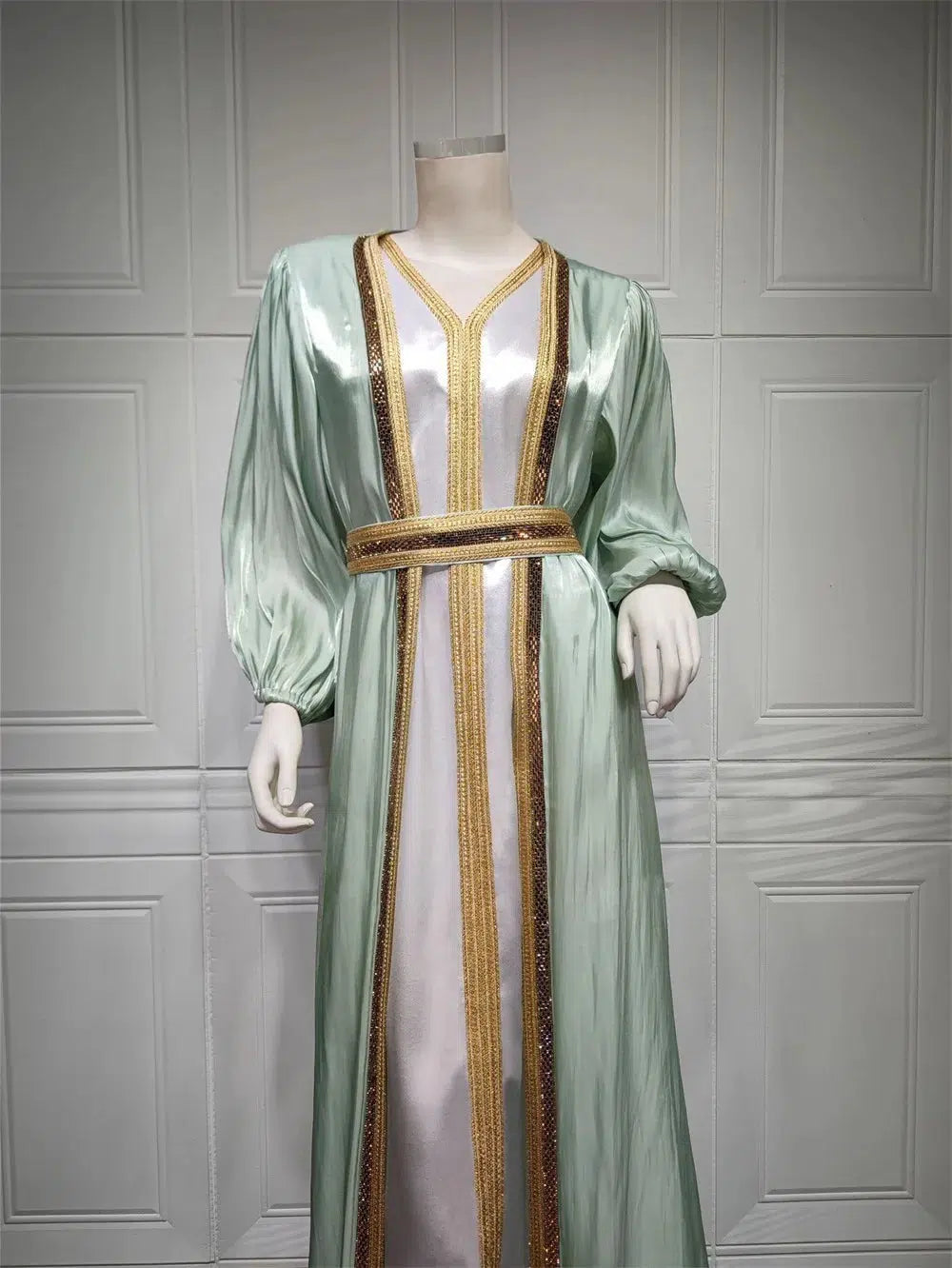 Caftan Marocain Couleur Menthe