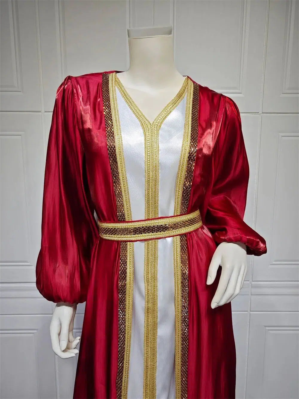 Caftan Marocain Rouge Pas Cher