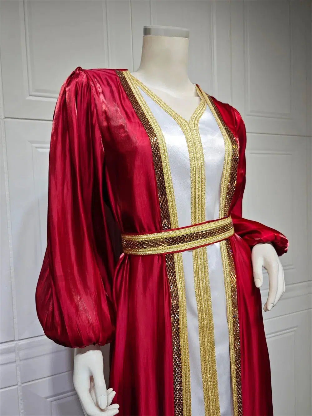 Caftan Marocain Rouge Pas Cher