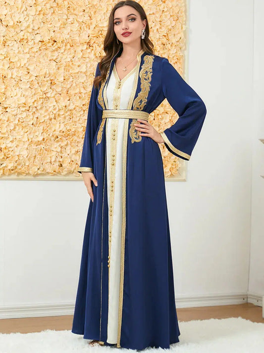 Caftan Moderne Bleu Mariage