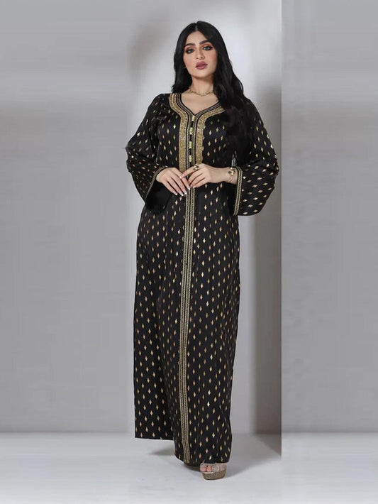 Caftan Noir et Doré