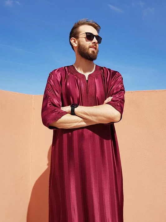 Caftan Rouge Moderne pour Homme