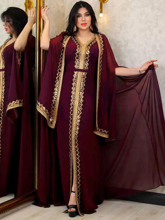 Caftan Rouge et Doré