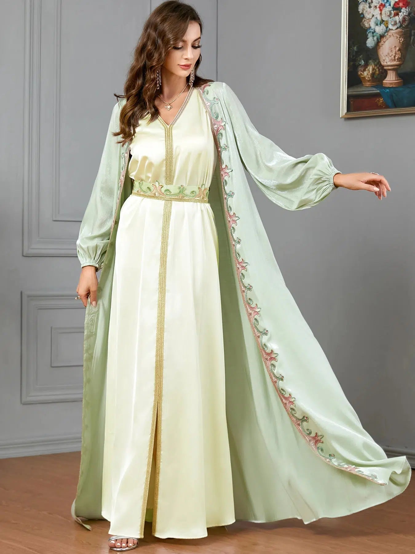 Robe Caftan Vert Marocain