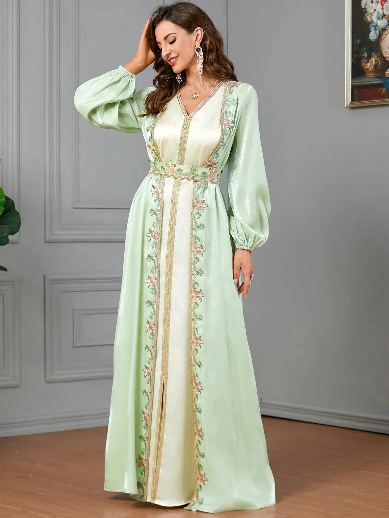 Robe Caftan Vert Marocain