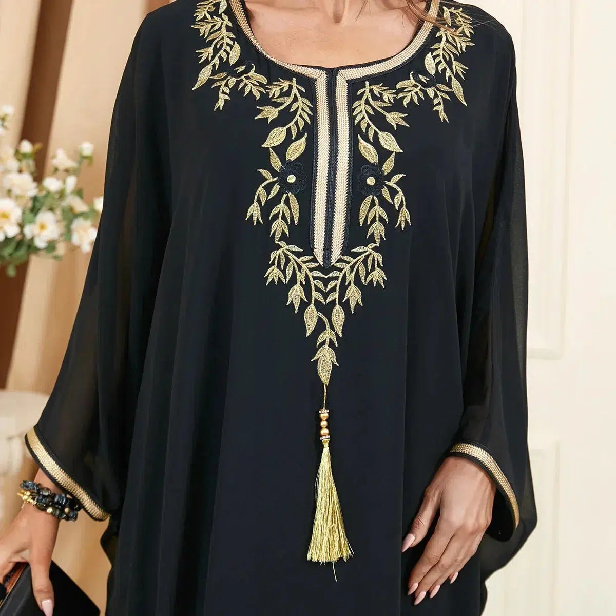 Robe Kaftan Marocaine Noire