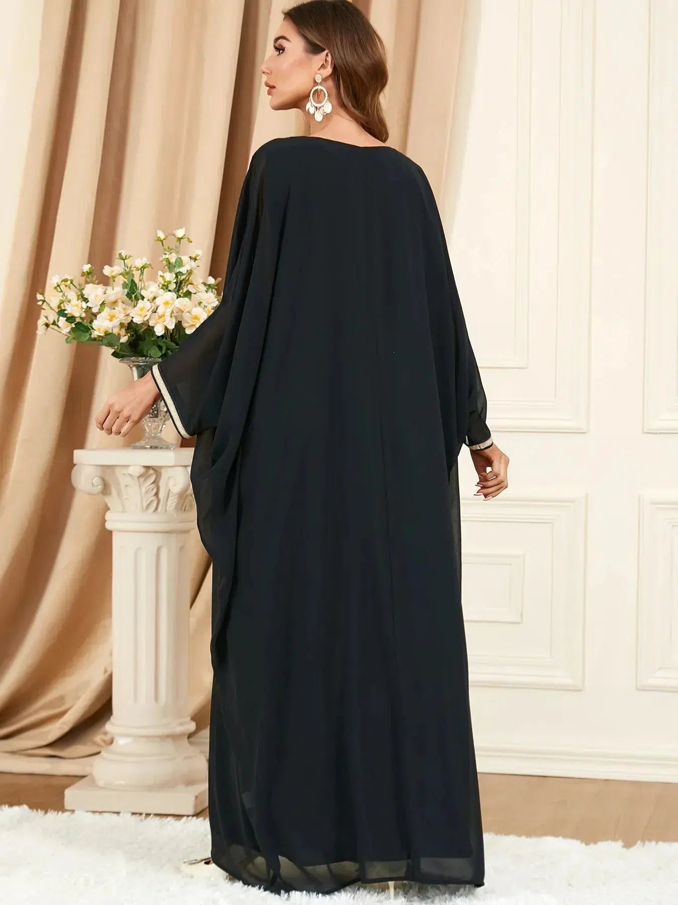 Robe Kaftan Marocaine Noire