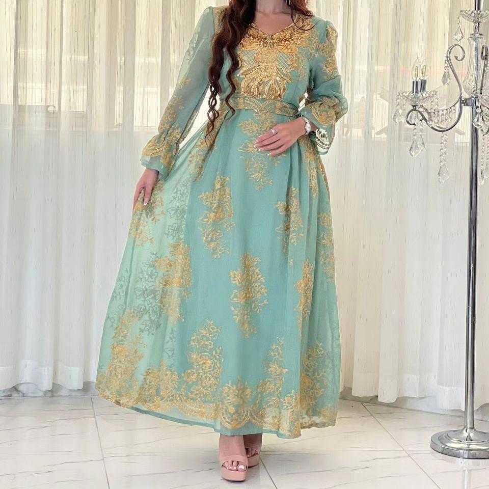 Robe Verte Kaftan Mariage